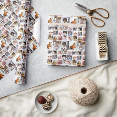 Design Your Own 18 Photo Collage Wrapping Paper