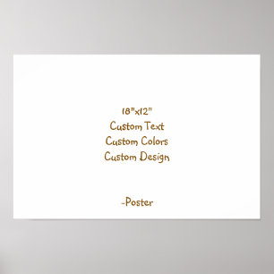 Design Your Own 18"x12" Matte Poster