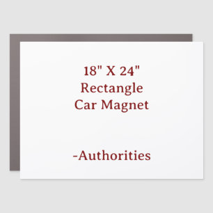 Design Your Own 18" X 24" Rectangle Car Magnet