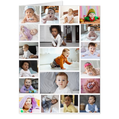 Design Your Own 19 Photo Collage  Card