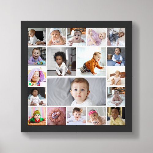 Design Your Own 19 Photo Collage Framed Art
