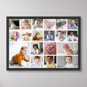 Design Your Own 19 Photo Collage Framed Art