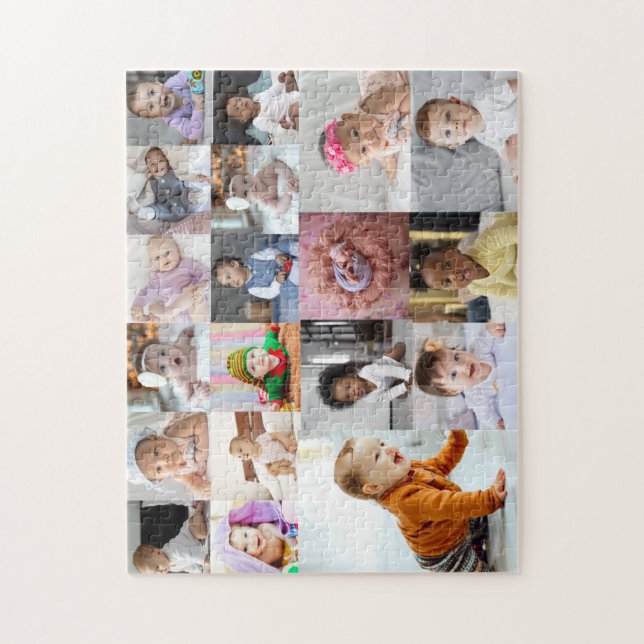 Design Your Own 19 Photo Collage  Jigsaw Puzzle (Vertical)