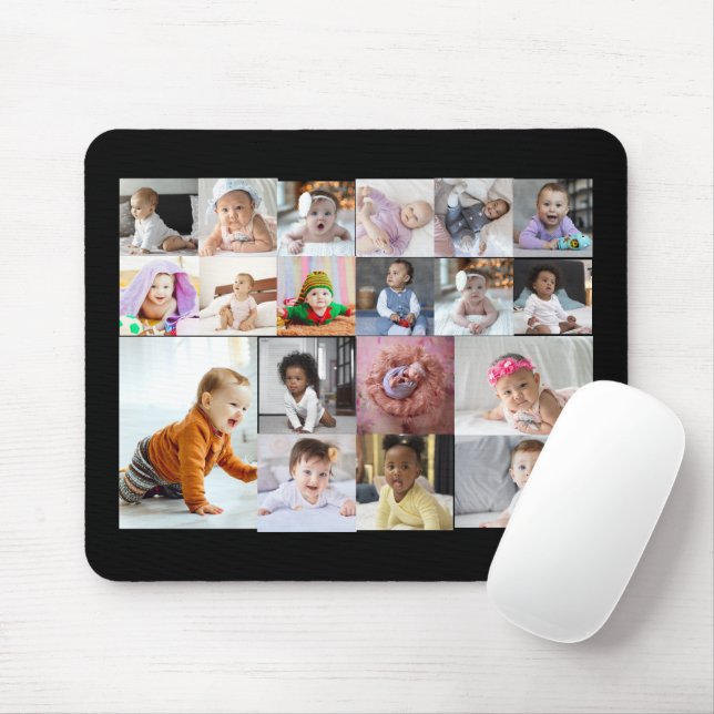 Design Your Own 19 Photo Collage  Mouse Pad (With Mouse)