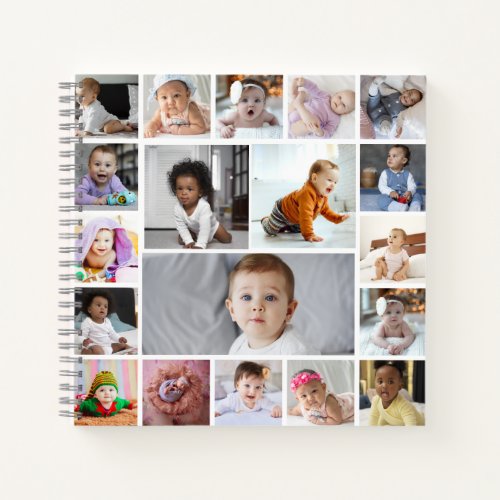 Design Your Own 19 Photo Collage Notebook