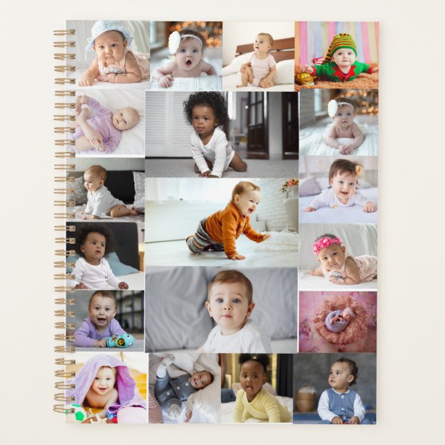 Design Your Own 19 Photo Collage  Planner (Front)
