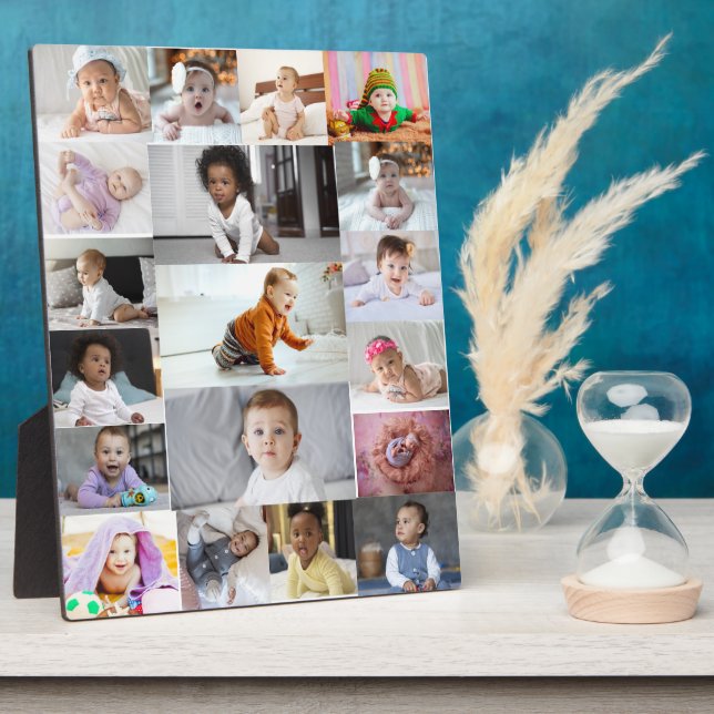 Design Your Own 19 Photo Collage  Plaque (Side)