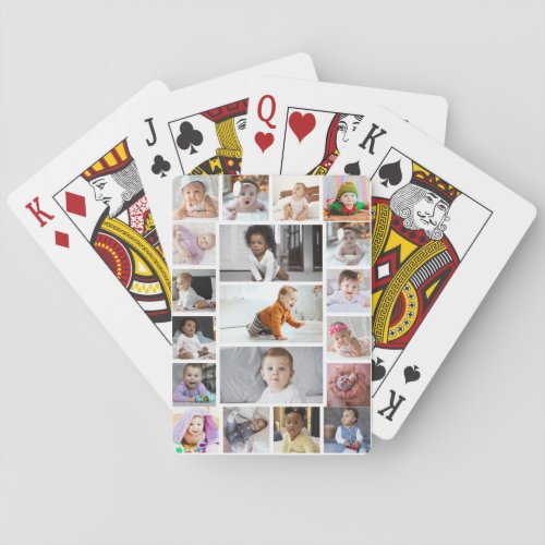Design Your Own 19 Photo Collage  Playing Cards