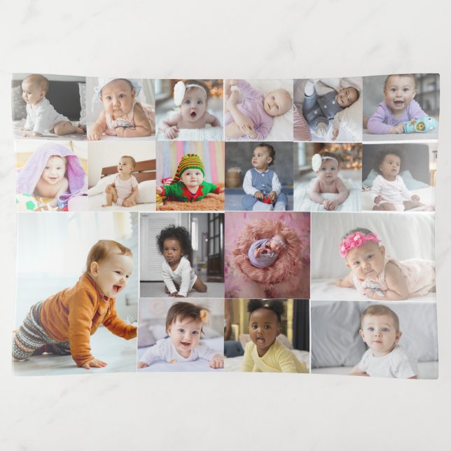 Design Your Own 19 Photo Collage  Trinket Tray (Front)