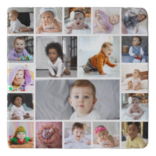 Design Your Own 19 Photo Collage Trivet