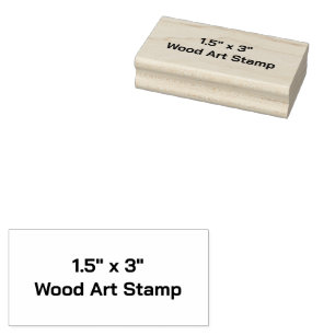Design Your Own 1.5" x 3" Rubber Wood Art Stamp