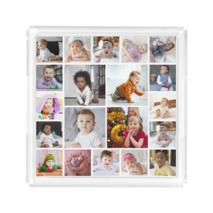 Design Your Own 20 Photo Collage Acrylic Tray