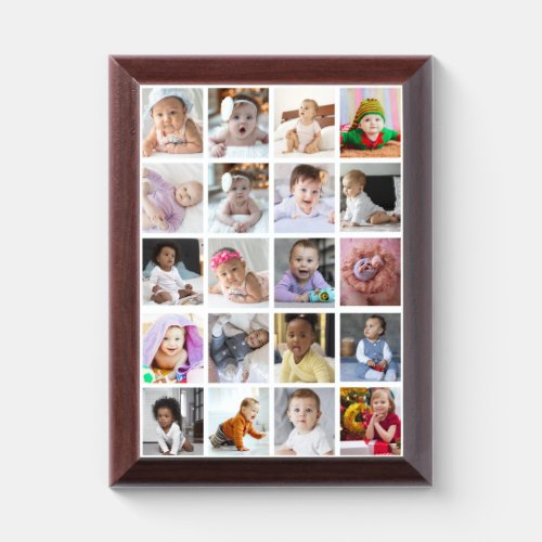 Design Your Own 20 Photo Collage  Award Plaque