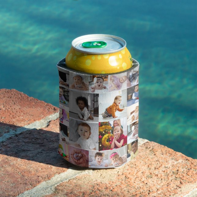 Design Your Own 20 Photo Collage Can Cooler (In Situ Pool)