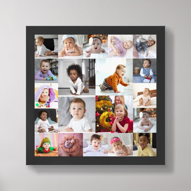 Design Your Own 20 Photo Collage Framed Art (Framed Front)