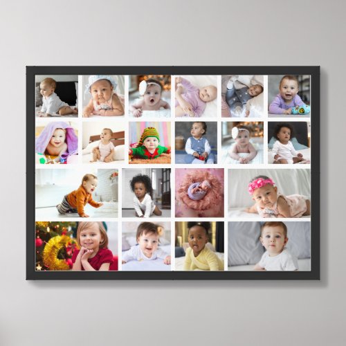 Design Your Own 20 Photo Collage Framed Art