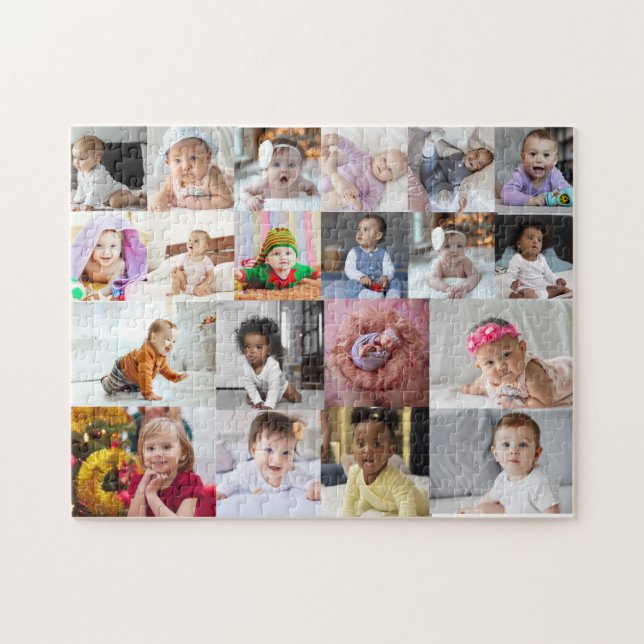 Design Your Own 20 Photo Collage  Jigsaw Puzzle (Horizontal)