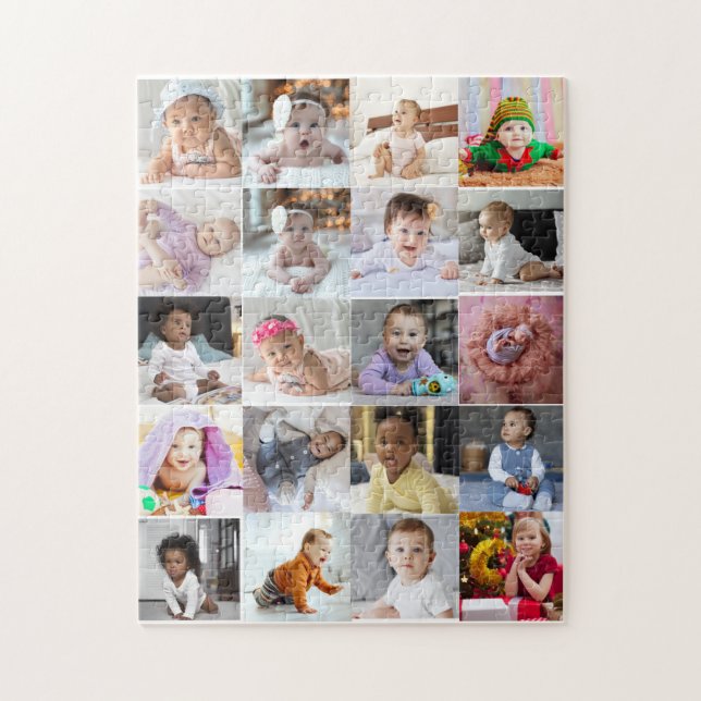 Design Your Own 20 Photo Collage  Jigsaw Puzzle (Vertical)