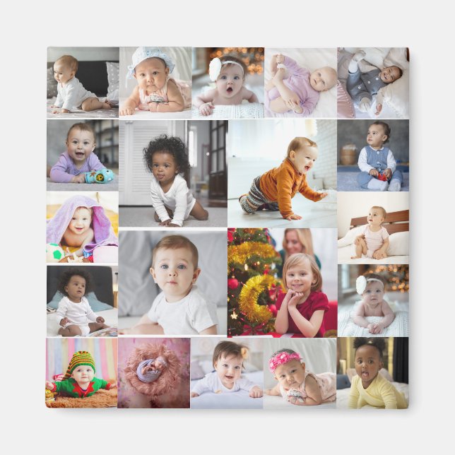 Design Your Own 20 Photo Collage Magnet (Front)
