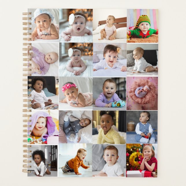 Design Your Own 20 Photo Collage  Planner (Front)