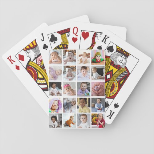 Design Your Own 20 Photo Collage  Playing Cards