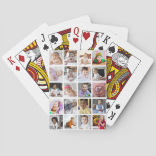 Design Your Own 20 Photo Collage Poker Cards