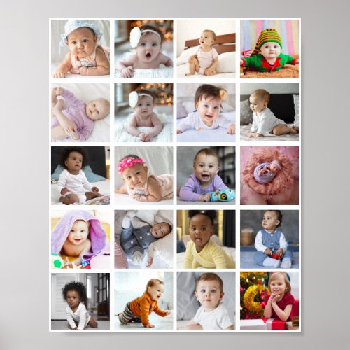Design Your Own 20 Photo Collage  Poster