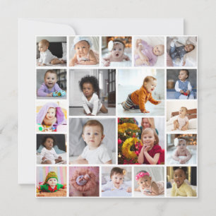 Design Your Own 20 Photo Collage Thank You Card