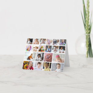 Design Your Own 20 Photo Collage Thank You Card