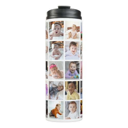 Design Your Own 20 Photo Collage  Thermal Tumbler