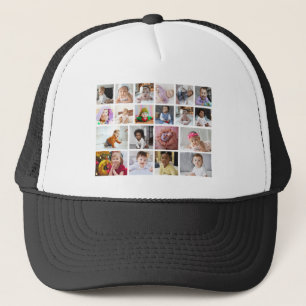 Design Your Own 20 Photo Collage Trucker Hat