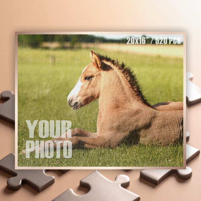 Design Your Own 20x16”/520 Pieces Custom Pet Photo Jigsaw Puzzle (Custom Photo Puzzle - 20x16" / 520 Pieces)