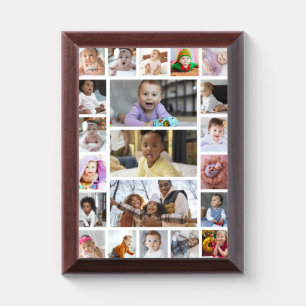 Design Your Own 21 Photo Collage Award Plaque