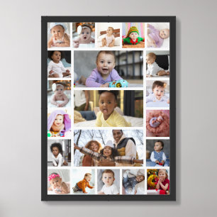 Design Your Own 21 Photo Collage Framed Art