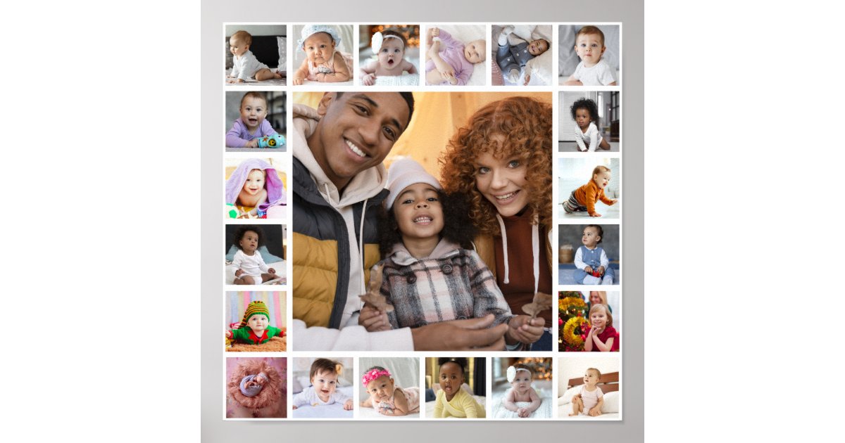 Design Your Own 21 Photo Collage Poster