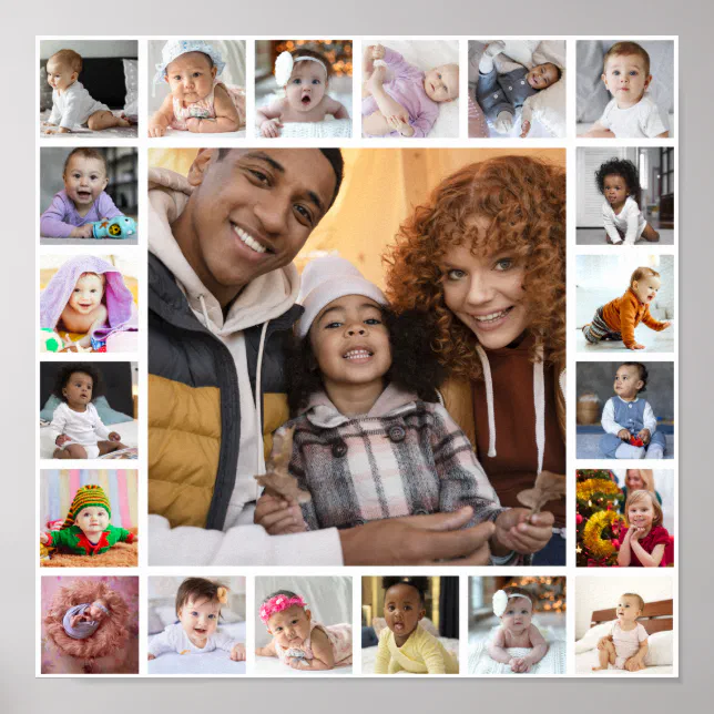 Design Your Own 21 Photo Collage Poster