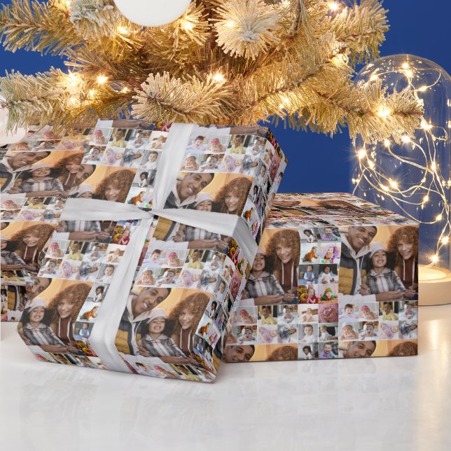 Design Your Own 21 Photo Collage Wrapping Paper (Holidays)