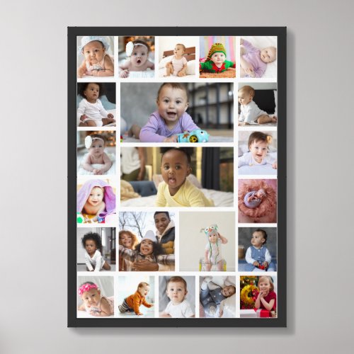 Design Your Own 22 Photo Collage Framed Art