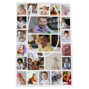 Design Your Own 22 Photo Collage Framed Art Medium Gift Bag