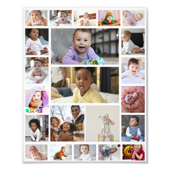 Design Your Own 22 Photo Collage Poster (Front)