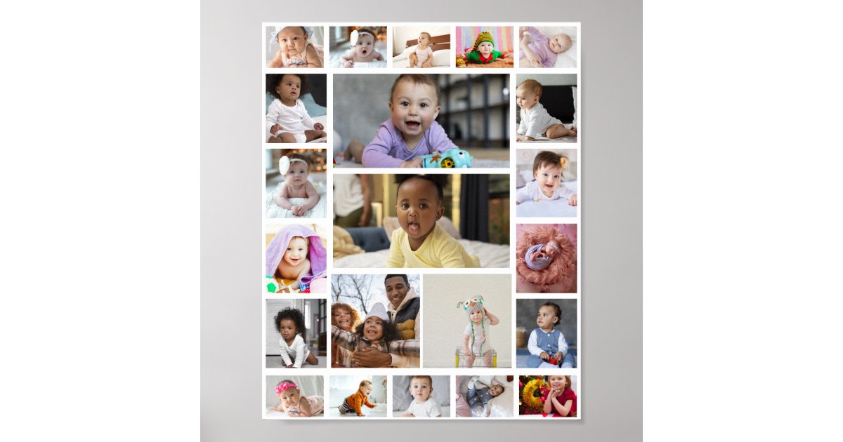 Design Your Own 22 Photo Collage Poster