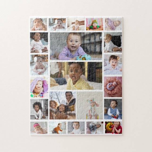 Design Your Own 22 Photo Collage Poster Jigsaw Puzzle (Vertical)