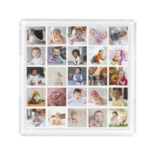 Design Your Own 25 Photo Collage Acrylic Tray