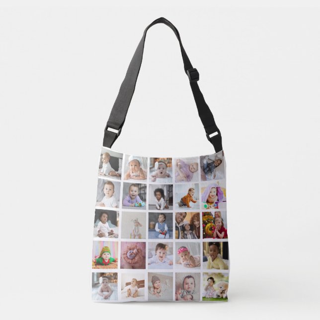Design Your Own 25 Photo Collage Crossbody Bag (Front)