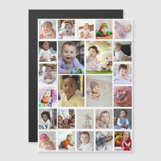 Design Your Own 25 Photo Collage Framed Art (Front/Back)