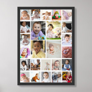 Design Your Own 25 Photo Collage Framed Art