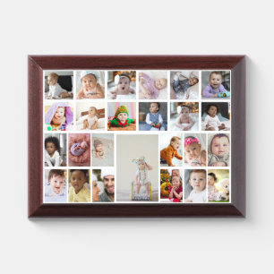 Design Your Own 25 Photo Collage Framed Art Award Plaque