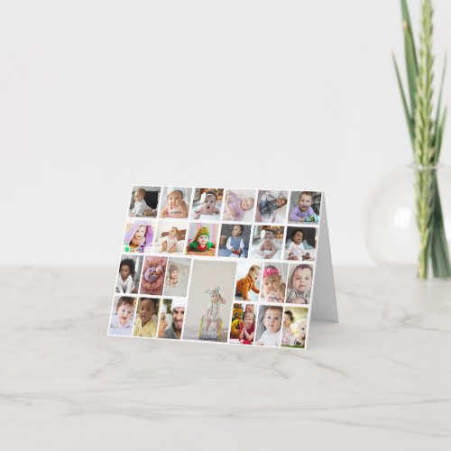 Design Your Own 25 Photo Collage Framed Art Card