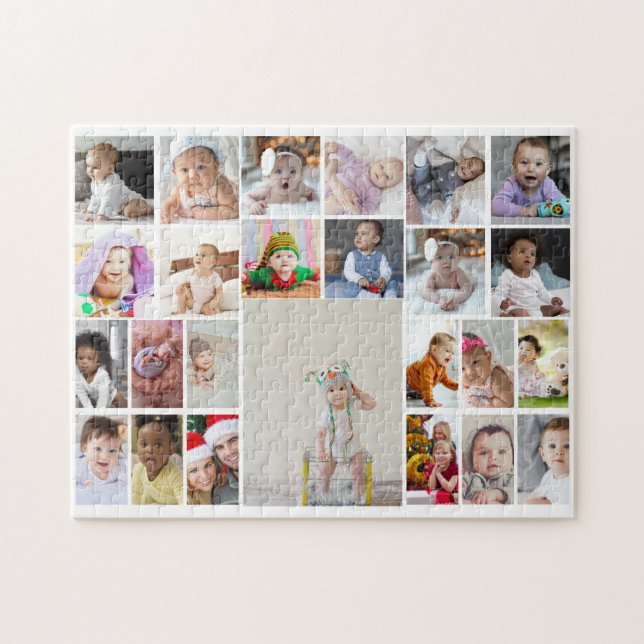Design Your Own 25 Photo Collage Jigsaw Puzzle (Horizontal)