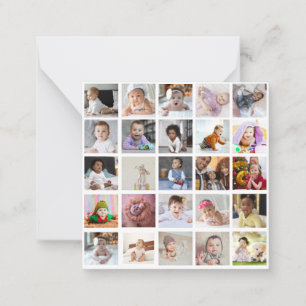 Design Your Own 25 Photo Collage Note Card